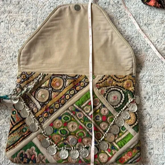 NWT antik batik boho clutch hand work - Picture 7 of 12